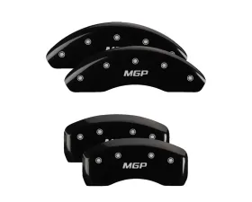MGP Caliper Covers Set of 4 Black Finish for 2021 Kia Forte GT, 6061-T6 Aluminum