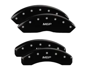 MGP Caliper Covers Set of 4 Black Finish for Jeep Wrangler 2021-2022, T-6061 Aluminum