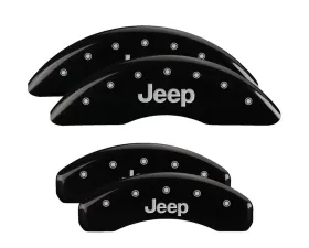 MGP Caliper Covers Set of 4 Black Finish for Jeep Grand Cherokee L 2021-2022