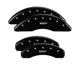 MGP Caliper Covers Set of 4 Black Finish for Jeep Grand Cherokee L 2021-2022