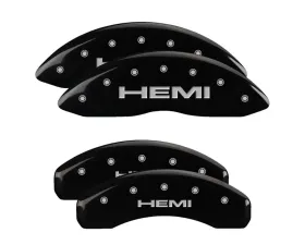 MGP Caliper Covers Set of 4 Black Finish | Silver Hemi Ram 1500 2021-2022