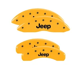 MGP Caliper Covers Front & Rear Brake Caliper Covers with Jeep Engraving 42024S Jeep Wagoneer 2022