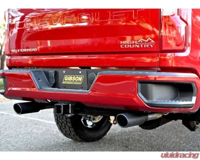 Gibson Performance Stainless Black Elite Cat-Back Dual Split Exhaust System Chevrolet Silverado 3500HD | GMC Sierra 3500HD 2020-2021 - 65713B