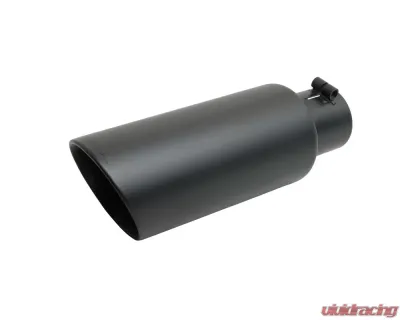 Gibson Performance Black Ceramic Rolled Edge Angle Exhaust Tip - 500661-B