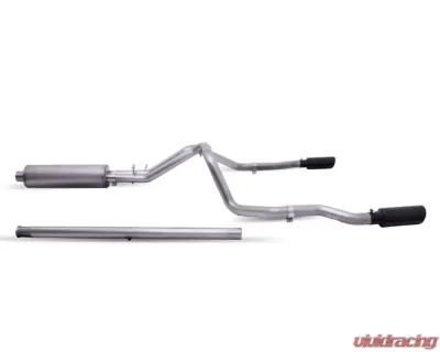 Gibson Performance Stainless Black Elite Cat-Back Dual Split Exhaust System Chevrolet Silverado 3500HD | GMC Sierra 3500HD 2020-2021 - 65713B