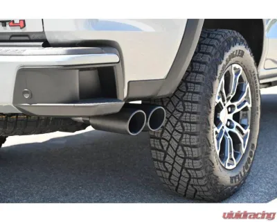 Gibson Performance Stainless Black Elite Catback Dual Sport Exhaust System Chevrolet Colorado | GMC Canyon 2.7L Crew Cab Short Bed 2023-2025 - 65588B