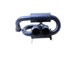 Gibson Performance Ceramic Stainless Steel Dual Tip Exhaust for 4 Seat Black Vehicle