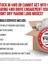 Sandcraft Motorsports Gen 2 BulletProof Front Differential Re-Build Polaris Turbo S | RS1 2018+                                     - BP18190120 - Image 2