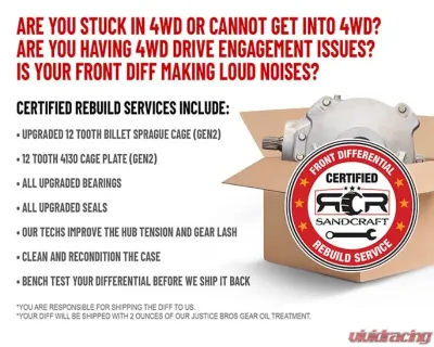 Sandcraft Motorsports Gen 2 BulletProof Front Differential Re-Build Polaris Turbo S | RS1 2018+ - BP18190120
