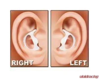 Rugged Radios Left Ear Dark Color Rubber Ear Mold Buds for Acoustic Tubes - EML-KIT-BLK