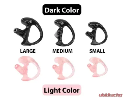 Rugged Radios Left Ear Light Color Rubber Ear Mold Buds for Acoustic Tubes - EML-KIT
