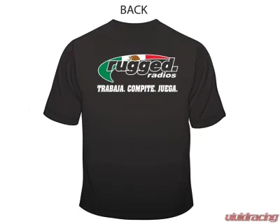 Rugged Radios Mexico Men's Black T-Shirt Small - MS-MXFLAG-XXXL
