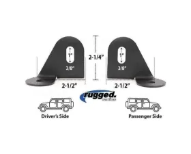 Rugged Radios Passenger's Side Antenna Mount Jeep Wrangler | Gladiator 1997-2021