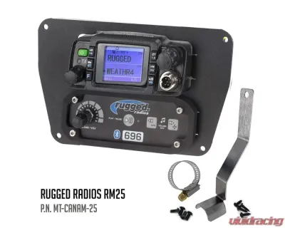 Rugged Radios GMR25 Mount w/Support Brace Can-Am Commander | Maverick 2011-2021 - MT-CANAM-25