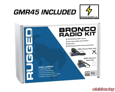 Rugged Radios Radio Kit w/GMR45 POWERHOUSE Mobile Radio Ford Bronco 2021-2023 - BRONCO-GMR45