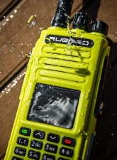 Rugged Radios High Visibility Safety Yellow RDH-X Waterproof Business Band UHF/VHF Handheld Radio                                     - RDH-X-HV - Image 3