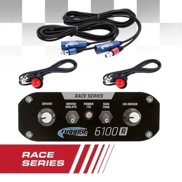 Rugged Radios RRP6100 2 Person Race Intercom Kit DSP Chips - 6100-2P-RACE-DSP-INSTALL