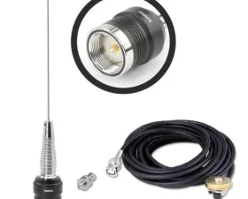 Rugged Radios VHF External Antenna Kit Handheld Radios (VHF 144 - 174 MHz) Rug R1/RDHX/RDH16/ABH7 BNC Adapter