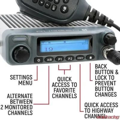 Rugged Radios G1 Adventure Series Waterproof GMRS Mobile Radio - G1