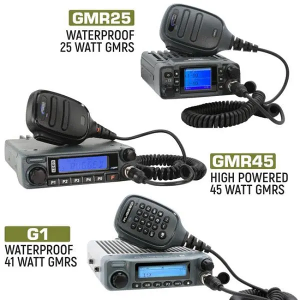 Rugged Radios Two-Way GMRS Mobile Radio Kit 41 Watt G1 Waterproof Jeep Wrangler 2 Door 2011-2018 - JK2-G1