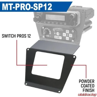 Rugged Radios Lower Accessory Panel Dash Mount Radio & Intercom Switch Pros 12 Polaris RZR PRO XP/R/Turbo R - MT-PRO-SP12