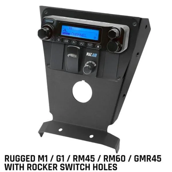 Rugged Radios Multi Mount Kit UTV Intercoms & Radios M1/G1/RM45/RM60/GMR45 w/ Switch Holes Can-Am Maverick X3 - MT-X3-MM-RS
