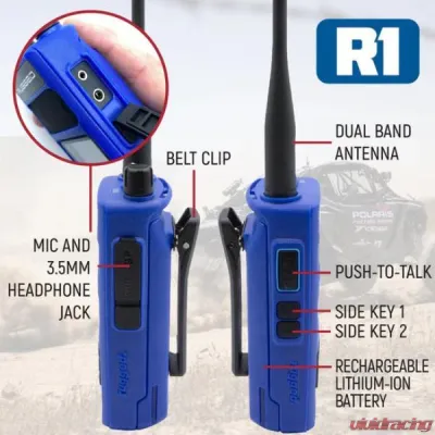 Rugged Radios Bundle Rugged R1 Business Band Handheld Radio w/ Hand Mic - R1-G