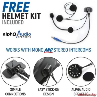 Rugged Radios Complete Communication Kit w/ Bluetooth & 2-Way Radio M1 VHF Business Band Polaris RS1 - RS1-M1-HK