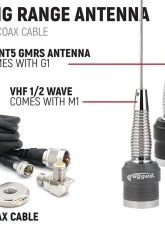 Rugged Radios Complete Communication Kit with 696 PLUS Remote Head Intercom & 2 Way G1 GMRS Radio Polaris RZR PRO XP                                     - PROR-696RS-G1-HK - Image 7