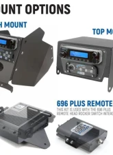 Rugged Radios Communication Kit w/ Bluetooth Intercom & 2-Way Radio Top Mount G1 GMRS 696 Plus Can-Am Maverick X3                                     - X3-696-G1-TM-HK - Image 4