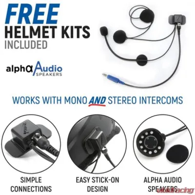 Rugged Radios Communication Kit w/ Bluetooth Intercom & 2-Way Radio Top Mount G1 GMRS 696 Plus Can-Am Maverick X3 - X3-696-G1-TM-HK