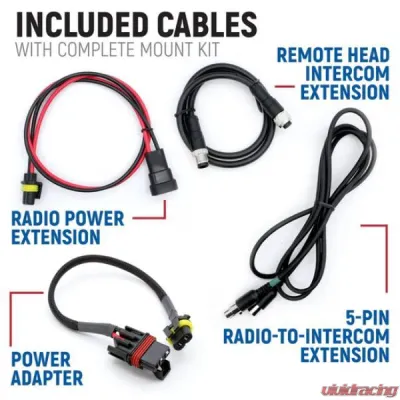 Rugged Radios Complete Communication Kit w/ Bluetooth Intercom & 2-Way Radio G1 GMRS No Intercom Polaris Xpedition 2024 - XPED-RK-G1