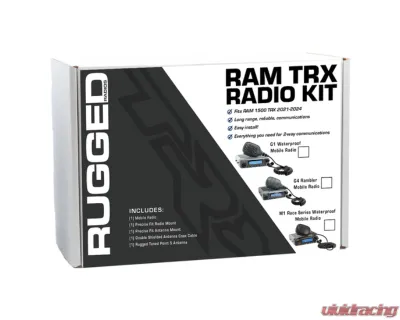 Rugged Radios RAMTRX-G4 Two-Way Mobile Radio Kit for 2021-2024 Ram 1500 TRX, 46 Watts - RAMTRX-G4