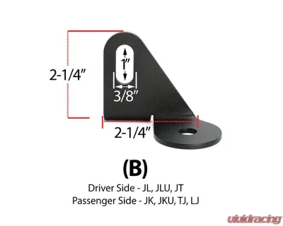 Rugged Radios Antenna Mount Jeep Wrangler | Gladiator 1997+ - MT-ANT-JP-A