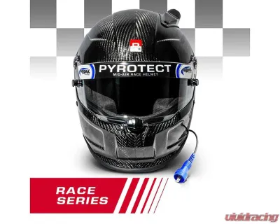 Rugged Radios Pyrotect Race Pro Airflow Mid Forced Air Helmet Large Carbon SA2020 - PYRO-MA-CF-HK-LG