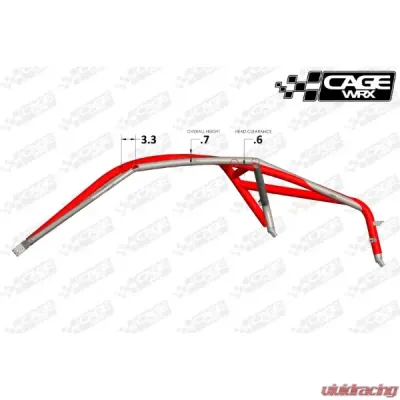 CageWrx Super Shorty Roll Cage Assembled Raw w/ Roof Polaris RZR PRO R 2022-2024 - 2SPRORSS