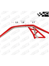 CageWrx Super Shorty Roll Cage Assembled Raw w/ Roof Polaris RZR Pro XP 2020-2024                                     - 2SPROXPSS - Image 6