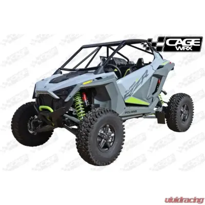 CageWrx Super Shorty Roll Cage Assembled Raw w/ Roof Polaris RZR Turbo R 2022-2024 - 2STRSS