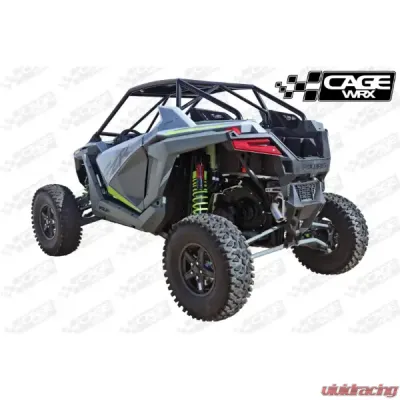 CageWrx Super Shorty Roll Cage Assembled Raw w/ Roof Polaris RZR Turbo R 2022-2024 - 2STRSS