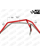 CageWrx Super Shorty Roll Cage Raw Polaris XP 1000 | XP Turbo 2014-2018                                     - 2SXP1KSS - Image 7