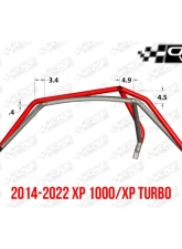 CageWrx Competition Cage Assembled Raw Polaris XP 1000 | XP Turbo/S 2018-2024                                     - 2SXPTSSC - Image 5