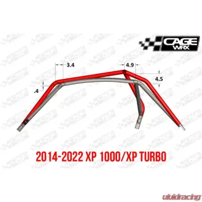 CageWrx Competition Cage Assembled Raw Polaris XP 1000 | XP Turbo/S 2018-2024 - 2SXPTSSC