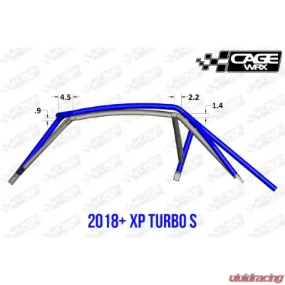 CageWrx Competition Cage Assembled Raw Polaris XP 1000 | XP Turbo/S 2018-2024 - 2SXPTSSC