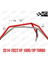 CageWrx Super Shorty Roll Cage Raw Polaris XP 1000 | XP Turbo/S 2018-2024                                     - 2SXPTSSS - Image 7