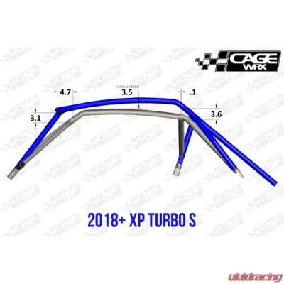 CageWrx Super Shorty Roll Cage Raw Polaris XP 1000 | XP Turbo/S 2018-2024 - 2SXPTSSS