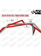 CageWrx Baja Spec Cage Assembled Powder Coated Yamaha YXZ1000R 2015-2024                                     - 2SYXZFTPC - Image 7