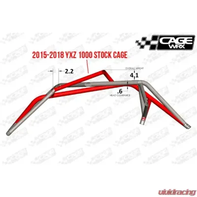 CageWrx Baja Spec Cage Assembled Powder Coated Yamaha YXZ1000R 2015-2024 - 2SYXZFTPC