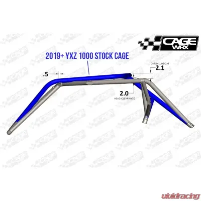 CageWrx Baja Spec Cage Assembled Powder Coated Yamaha YXZ1000R 2015-2024 - 2SYXZFTPC