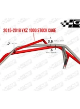 CageWrx Super Shorty Roll Cage Assembled Raw Yamaha YXZ1000R 2015-2024                                     - 2SYXZSS - Image 7