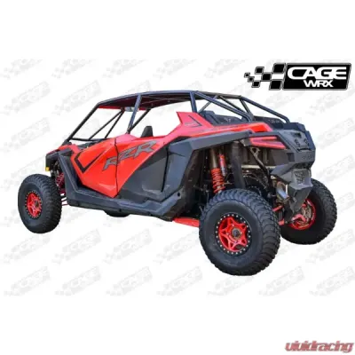 CageWrx Super Shorty Roll Cage Assembled Raw w/ Roof Polaris RZR Pro XP 4 2020-2024 - 4SPROXPSS